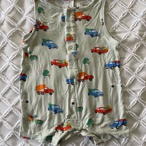 Adorable Car Print Baby Romper